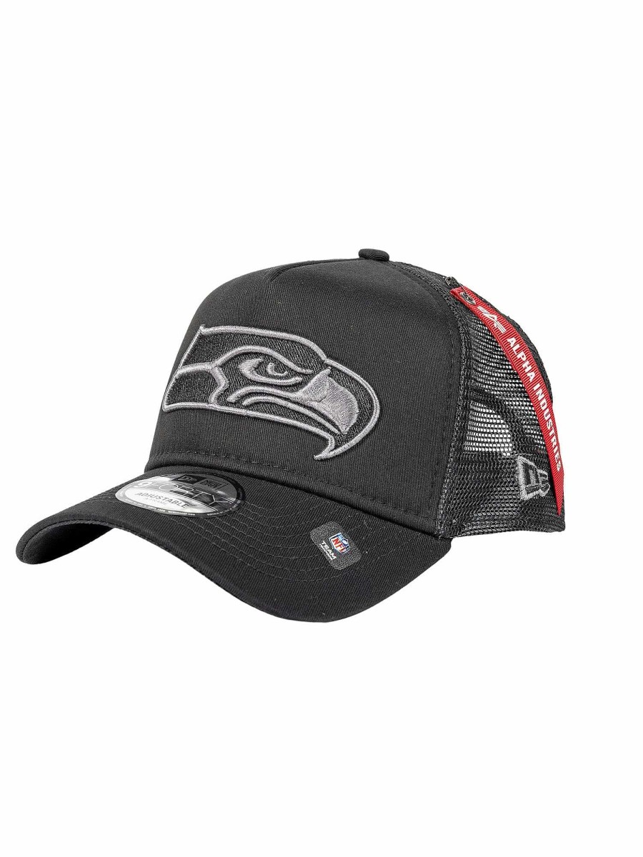 Nfl Alpha Industries Nfl X Alpha X New Era - Caps | Seattle Seahawks X Alpha X New Era 940 Cap Black