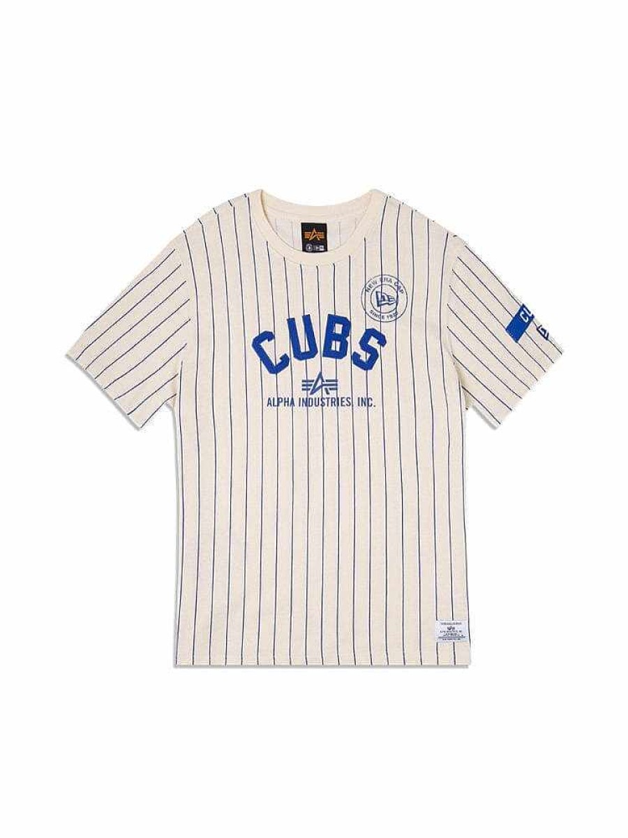 Mlb Alpha Industries Mlb X Alpha X New Era - Hoodies, Tees, & Shorts | Chicago Cubs X Alpha X New Era Tee White