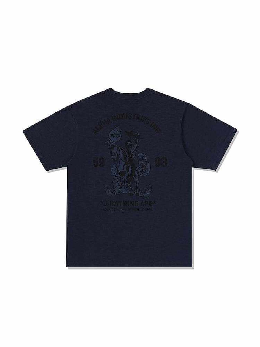 Men Alpha Industries T-Shirts | Alpha X Bape Tee