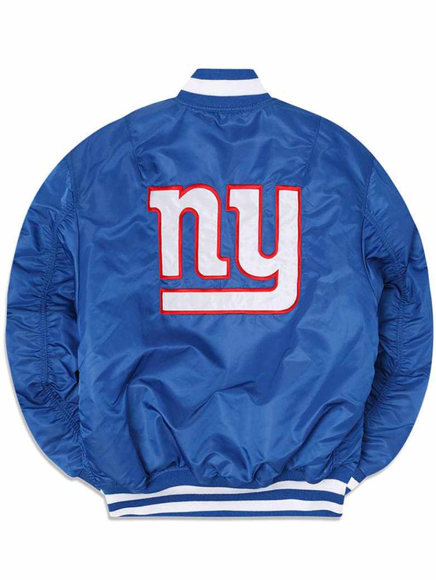 Nfl Alpha Industries Nfl X Alpha X New Era - Bomber Jackets | New York Giants X Alpha X New Era Ma-1 Bomber Jacket Pacific Blue
