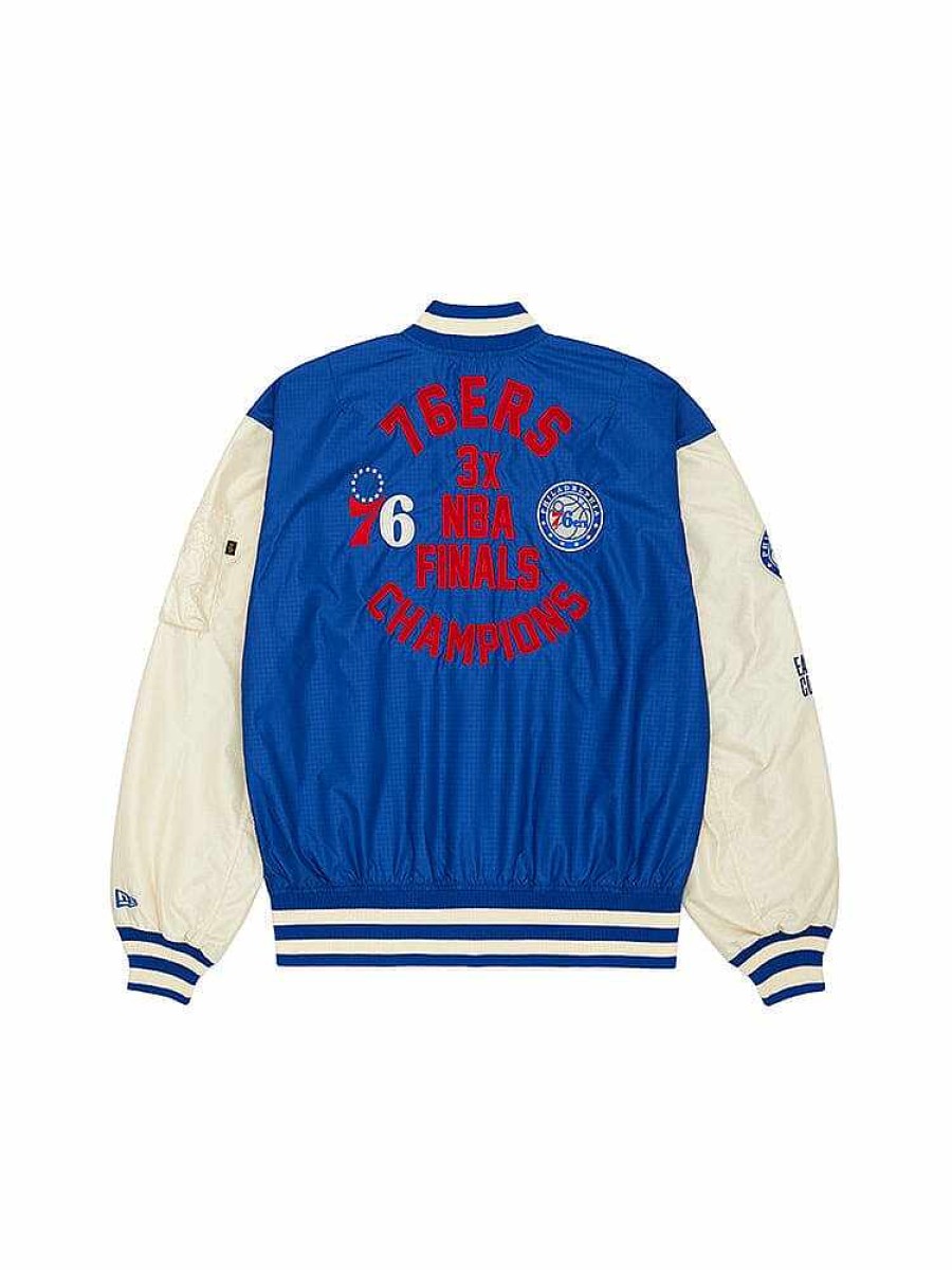 Nba Alpha Industries Nba X Alpha X New Era - Bomber Jackets | Philadelphia 76Ers X Alpha X New Era L-2B Bomber Jacket Navy