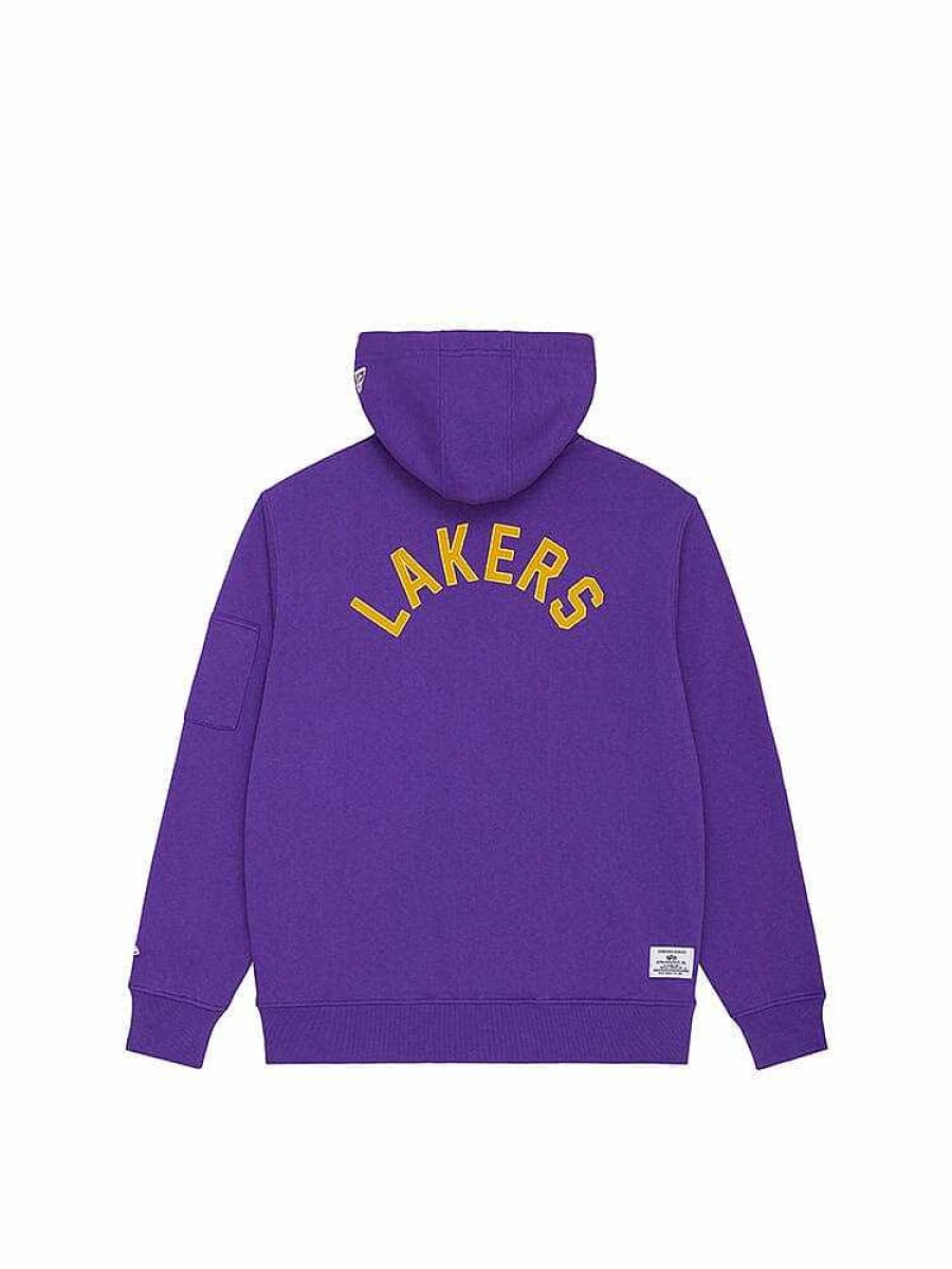 Nba Alpha Industries Nba X Alpha X New Era - Hoodies, Tees, & Shorts | Los Angeles Lakers X Alpha X New Era Hoodie Purple