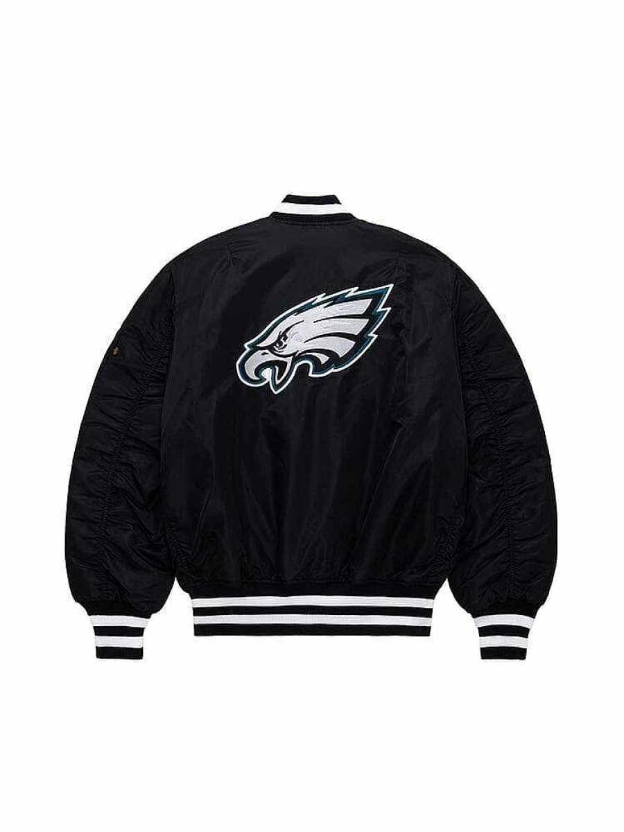 Nfl Alpha Industries Nfl X Alpha X New Era - Bomber Jackets | Philadelphia Eagles X Alpha X New Era Ma-1 Bomber Jacket Black