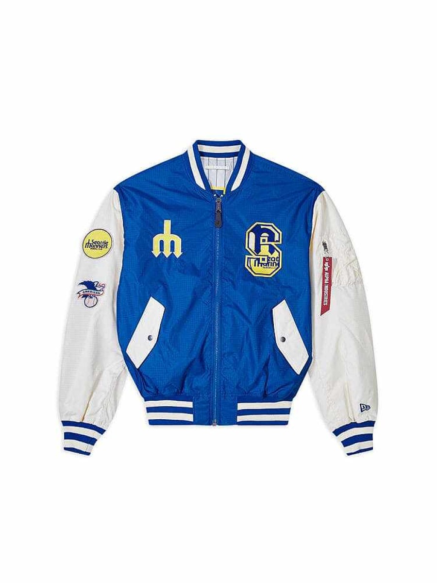 Mlb Alpha Industries Mlb X Alpha X New Era - Bomber Jackets | Seattle Mariners X Alpha X New Era L-2B Bomber Jacket Blue